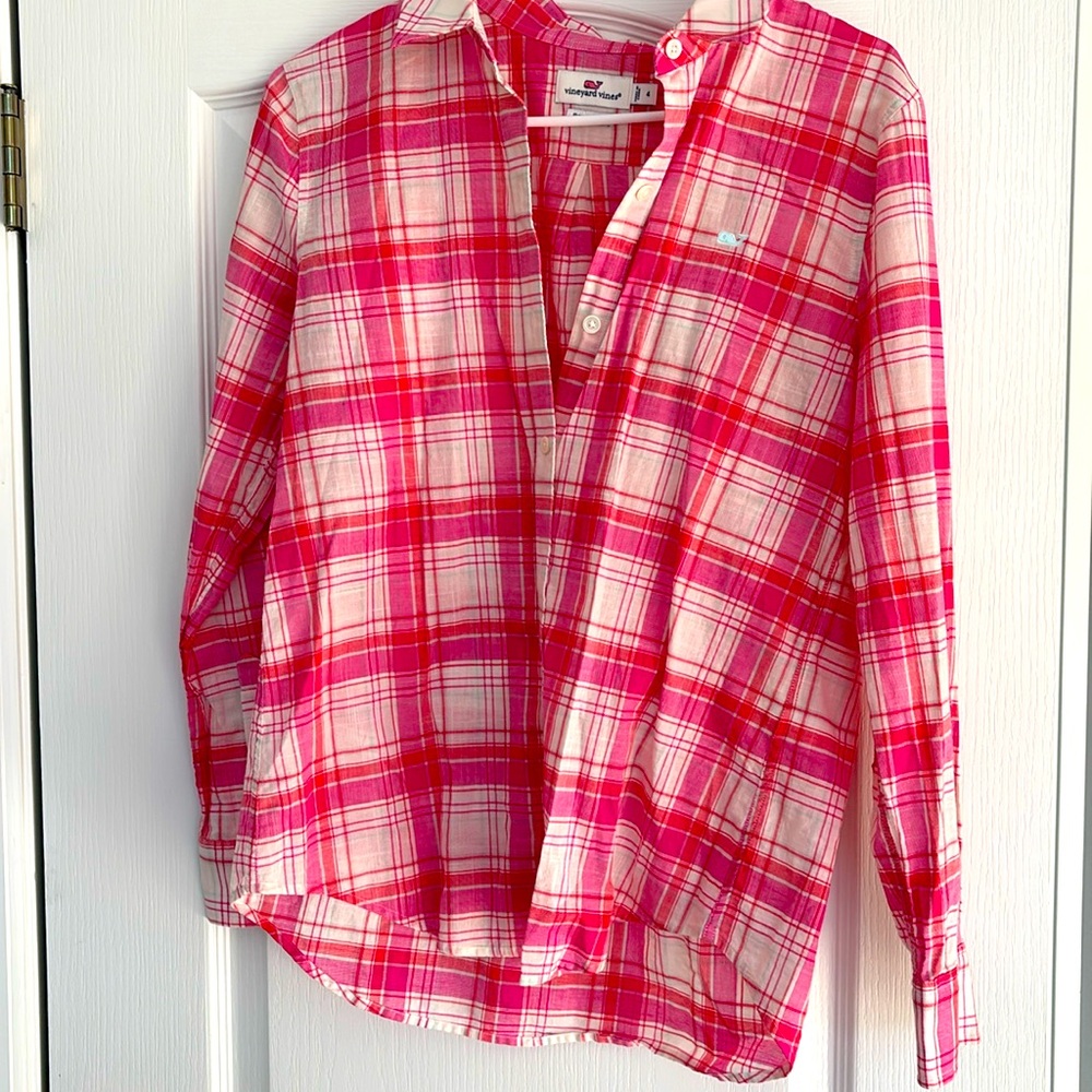 Pink Vineyard Vines blouse